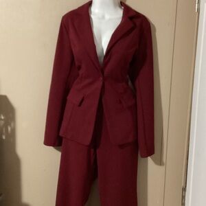 Elegant Burgundy Suit Set